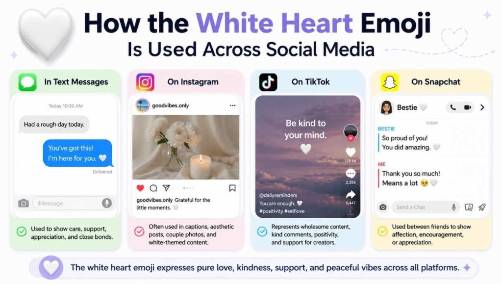 How the White Heart Emoji Is Used Across Social Media