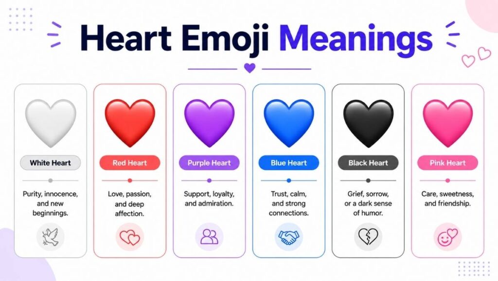 White Heart Emoji vs. Other Heart Emojis