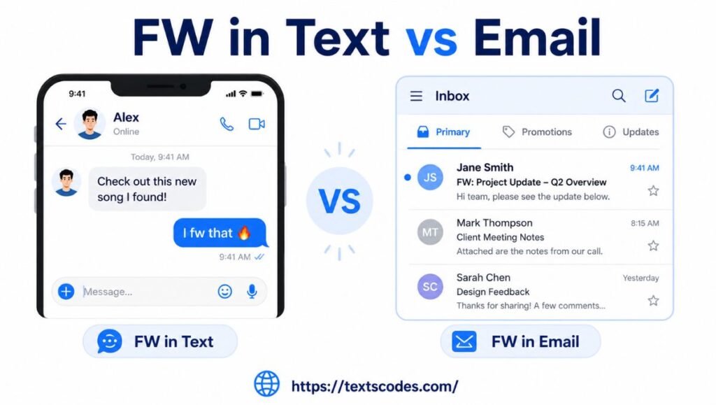 fw meaning in text