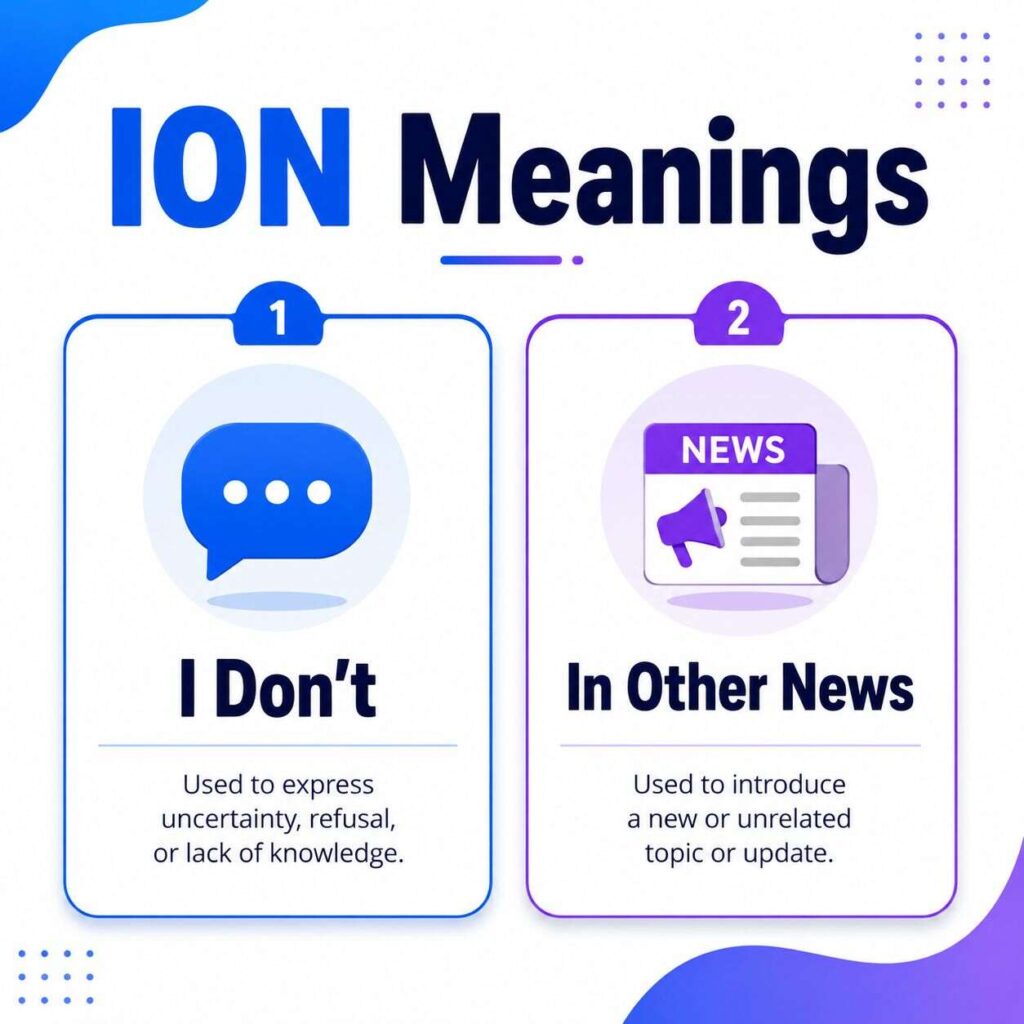 ion meaning text