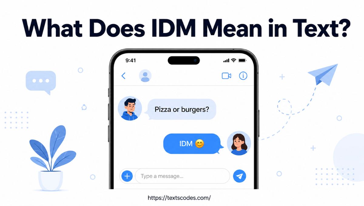 what does idm mean in text