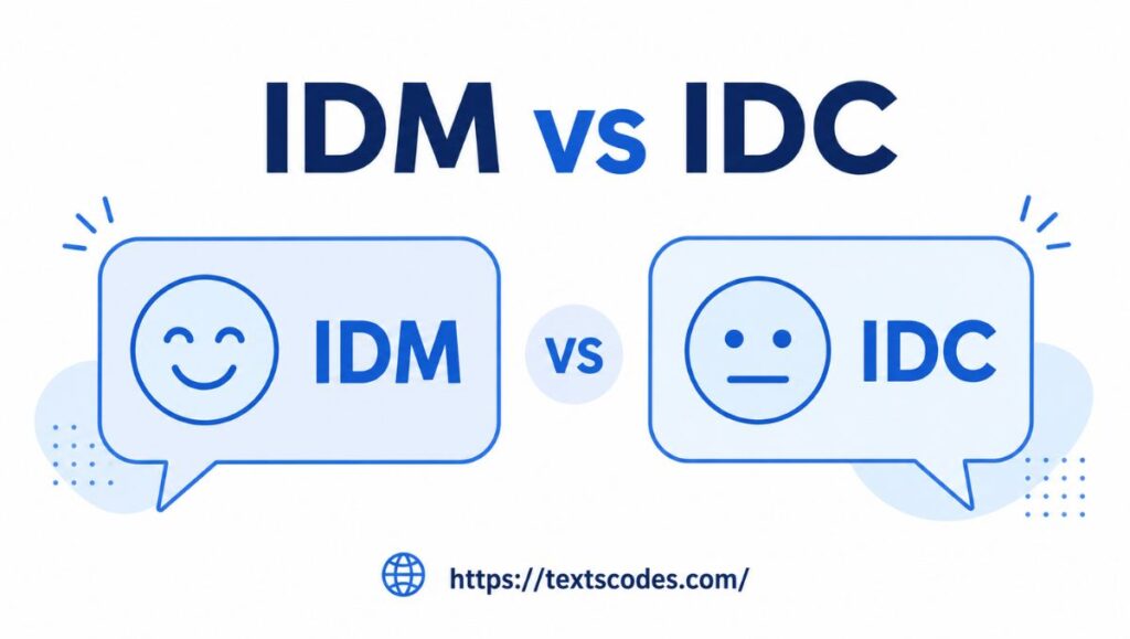 what does idm mean on text