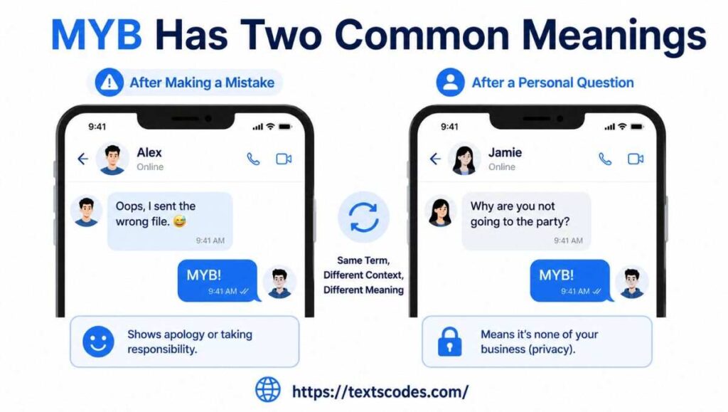 what does myb mean in text