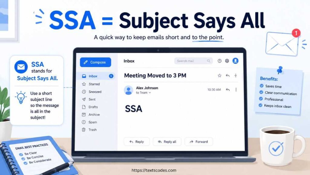 what does ssa mean in text