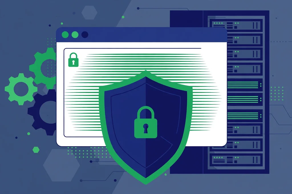 BrassSmile.com review security illustration with a shield and padlock