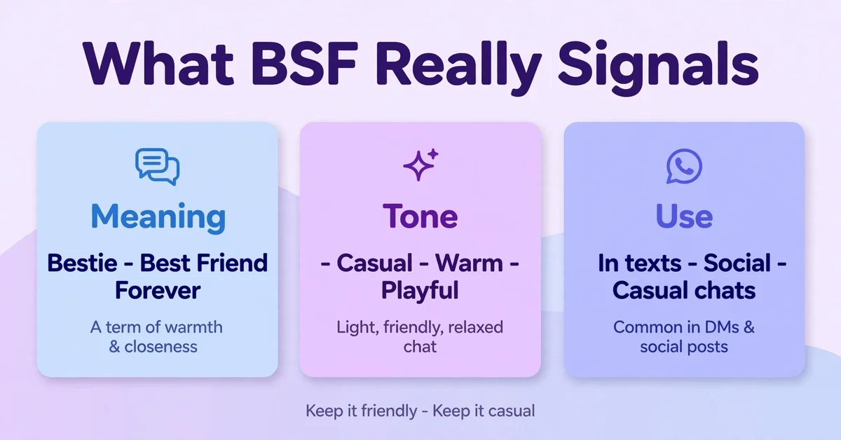 What BSF really signals