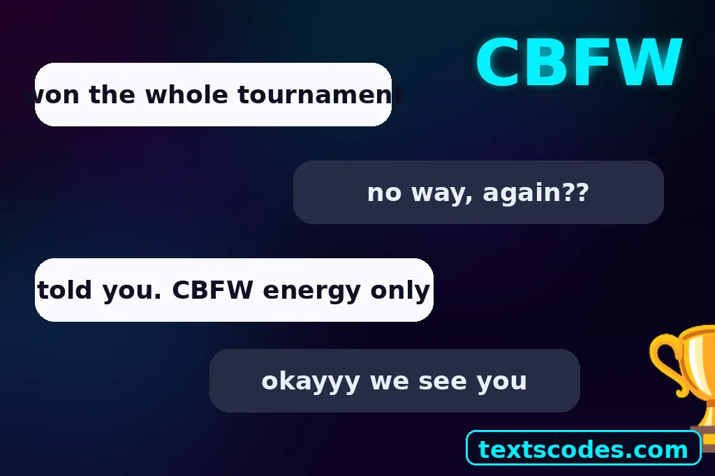 CBFW meaning examples in chat messages
