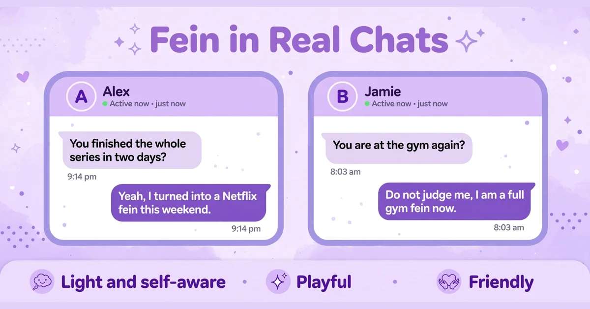 Fein in real chats examples