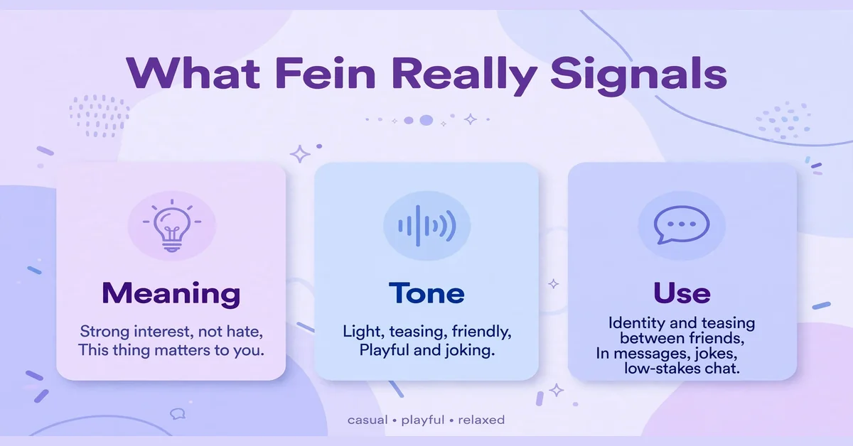 What fein really signals