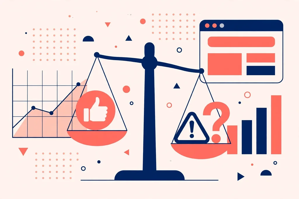 Gonzay.com benefits and risks balance scale illustration
