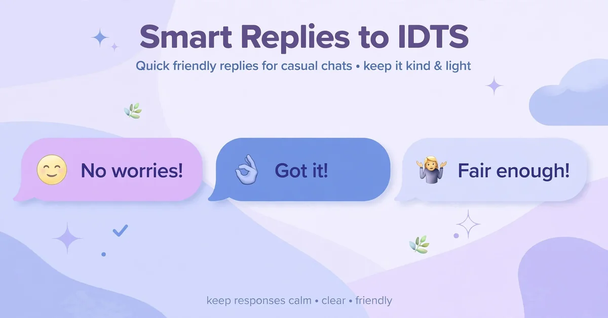 How to reply when someone sends IDTS