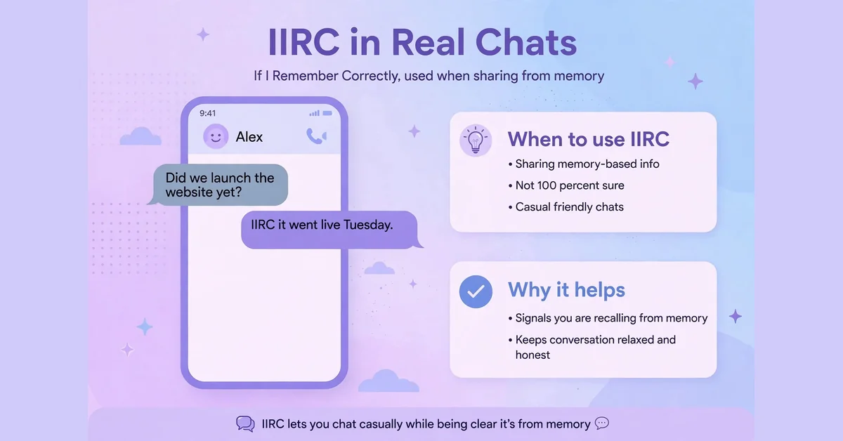 IIRC in real chats examples