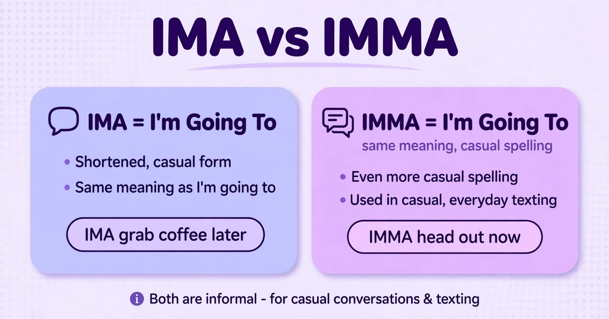 IMA vs IMMA comparison