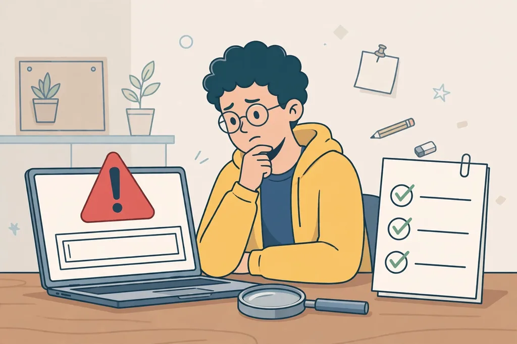 Student troubleshooting an invalid quiz code error on a laptop screen