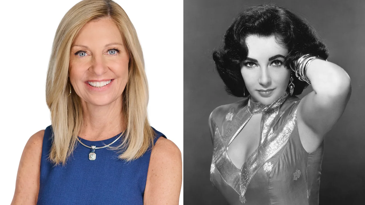 Karen Lynch and Elizabeth Taylor side by side