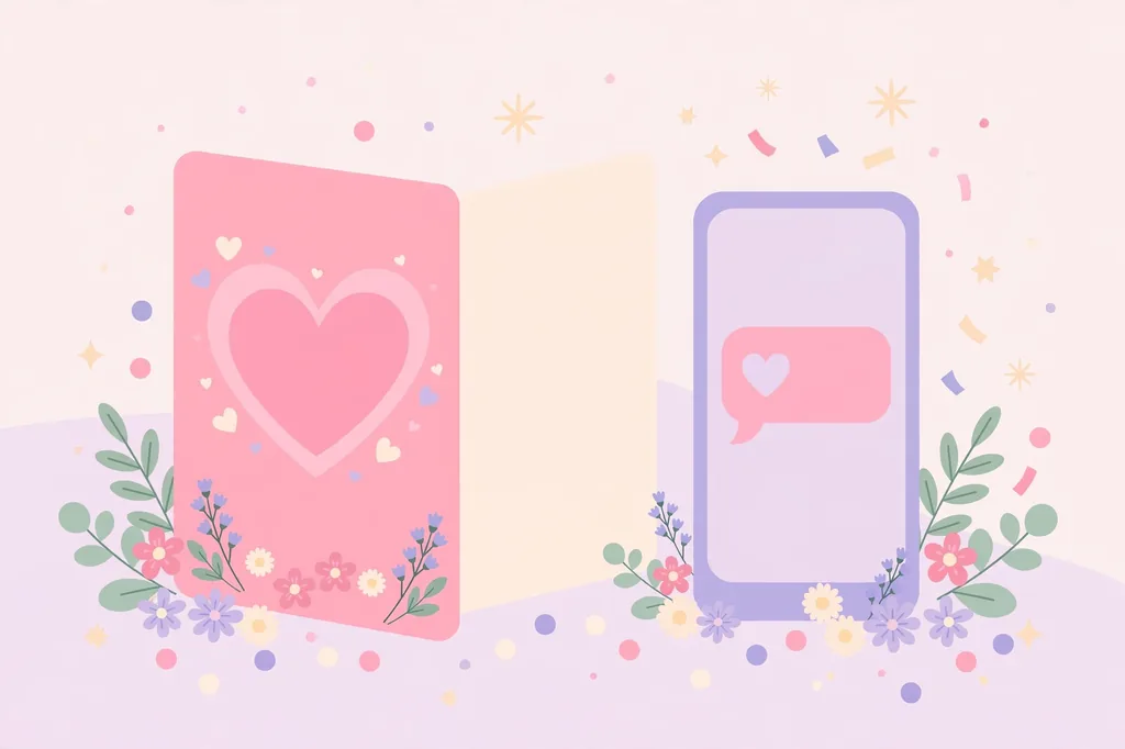 Birthday greeting card with heart and phone message for lover birthday wishes in Kannada