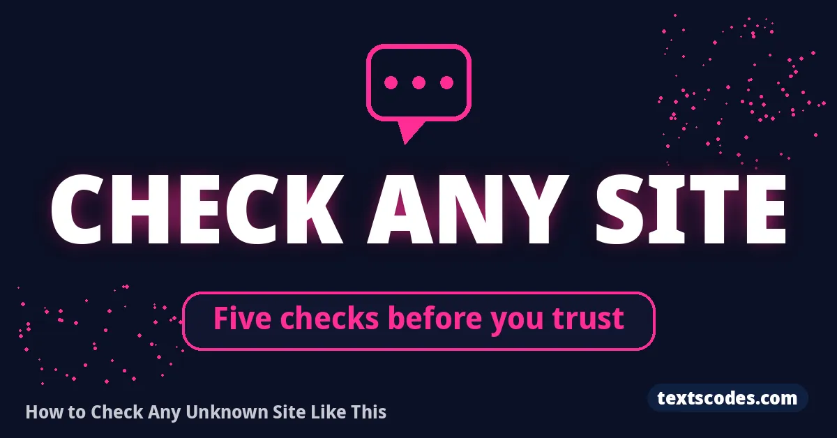 How to Check Any Unknown Site Like This