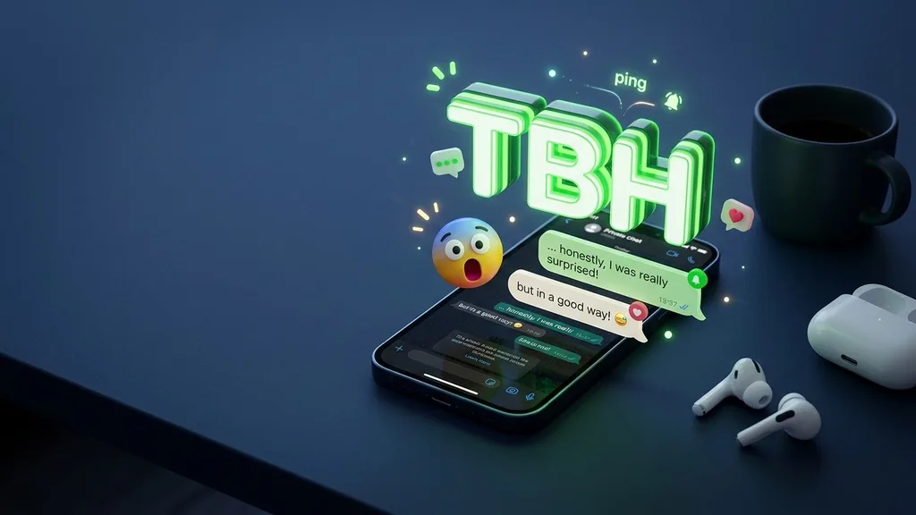 TBH on WhatsApp - tbh meaning in chat