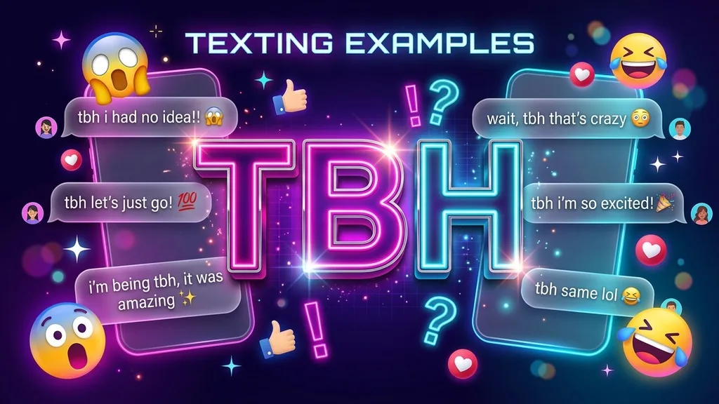 Texting Examples - tbh meaning in chat