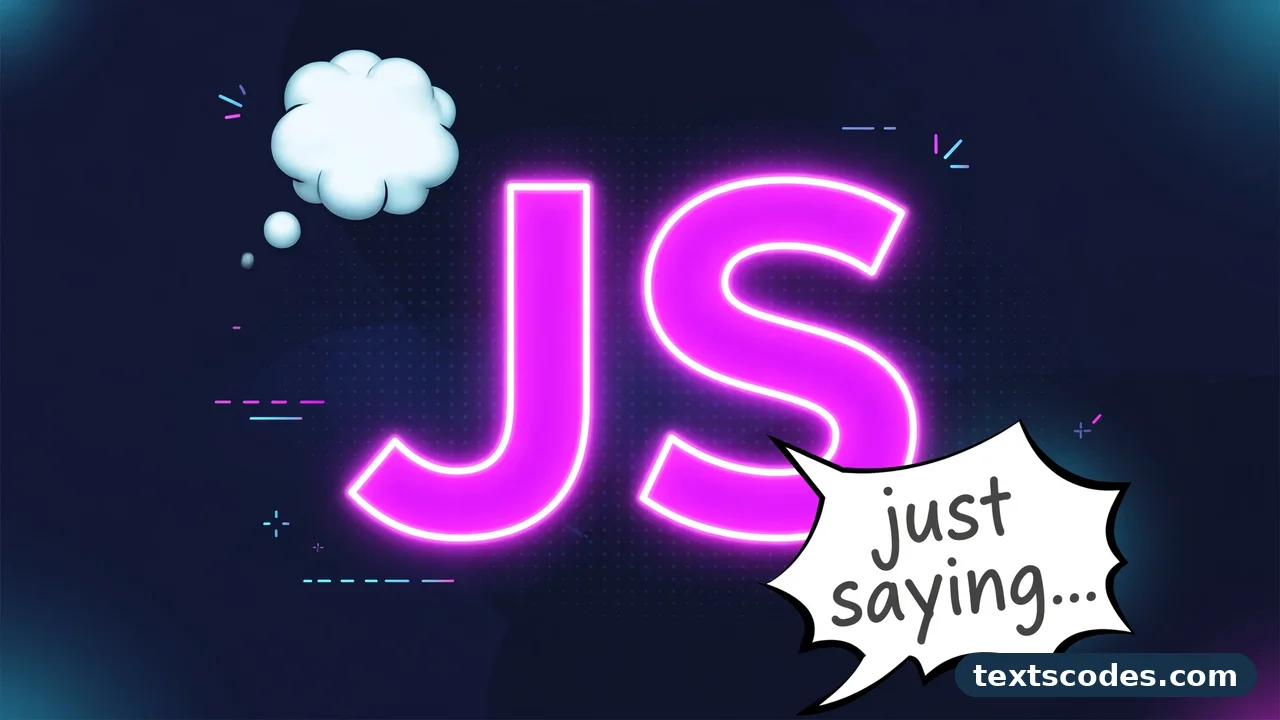 Flat illustration of a phone chat explaining the js meaning as just saying in texting