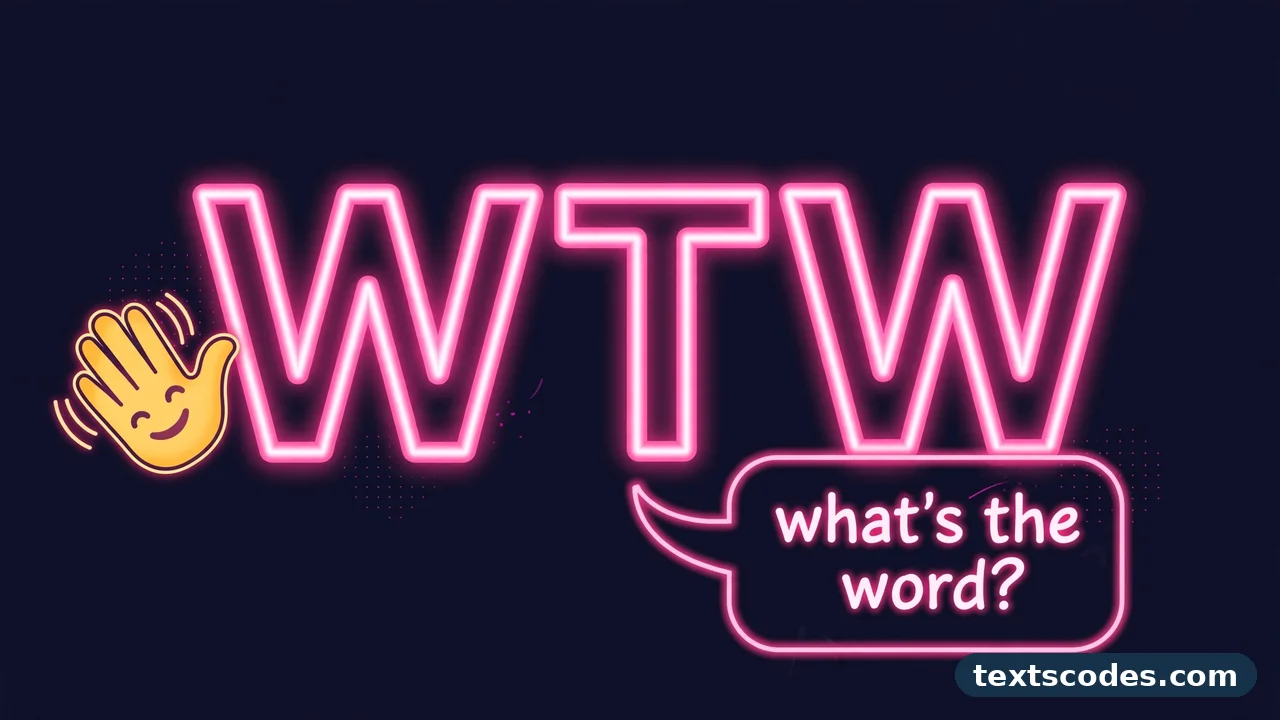 Flat illustration of friends texting about weekend plans showing the wtw meaning as what's the word