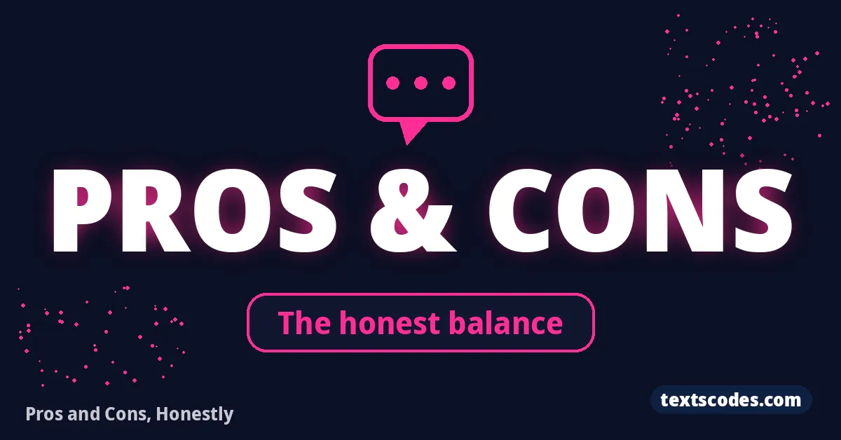Pros and Cons, Honestly